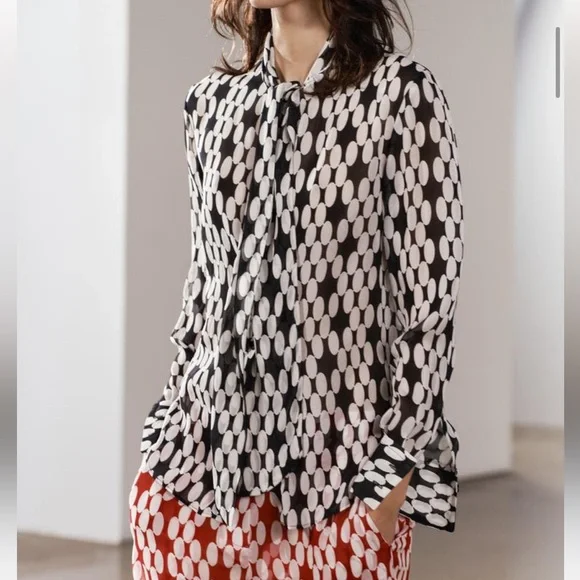 ZW Collection Printed Tied Shirt - Picture 3 of 6